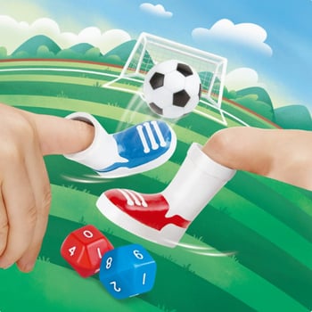 Fából készült zsebméretű asztali játékok készlet: ujjfoci, horgászat és tic-tac-toe 4–6 éves gyerekeknek