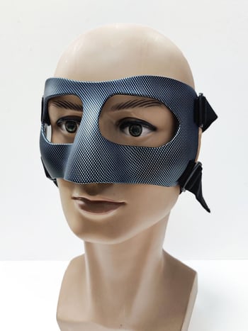 JIANNA kosárlabda arcmaszk orrsérülés elleni védelem PC anyagból, felnőtteknek; kosárlabda védelem; csomagolás 100 darab