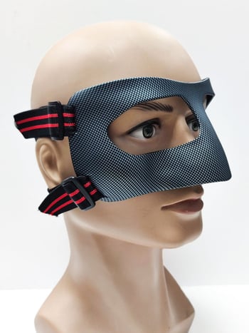 JIANNA kosárlabda arcmaszk orrsérülés elleni védelem PC anyagból, felnőtteknek; kosárlabda védelem; csomagolás 100 darab