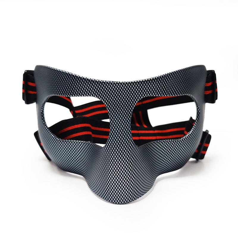 JIANNA kosárlabda arcmaszk orrsérülés elleni védelem PC anyagból, felnőtteknek; kosárlabda védelem; csomagolás 100 darab