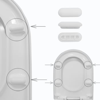 WC fedél tartozék — univerzális TPE párna, gyors beépítés, injekciós formázás, modern minimalista stílus