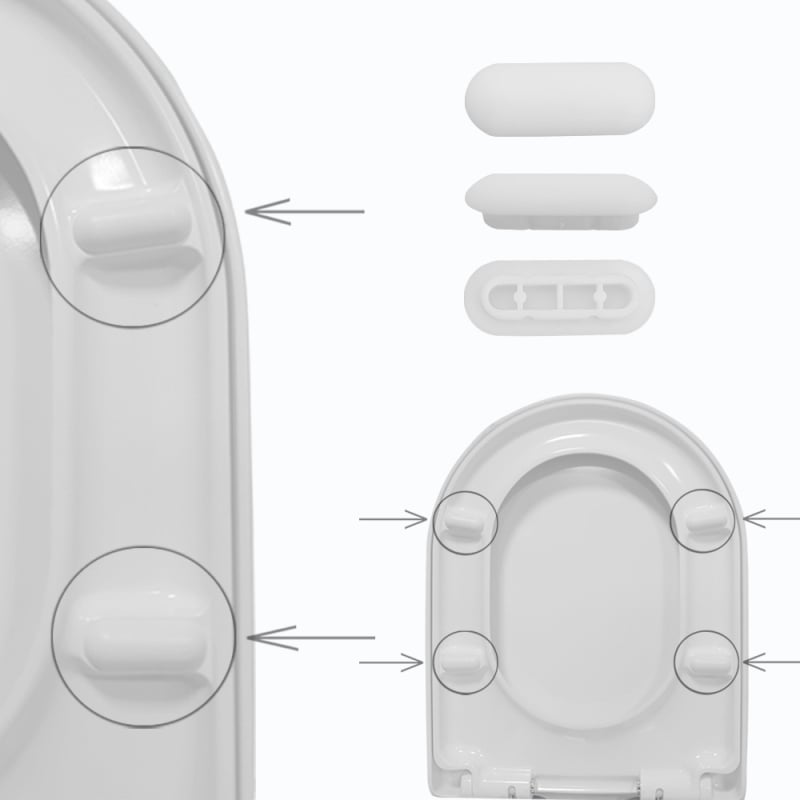 WC fedél tartozék — univerzális TPE párna, gyors beépítés, injekciós formázás, modern minimalista stílus