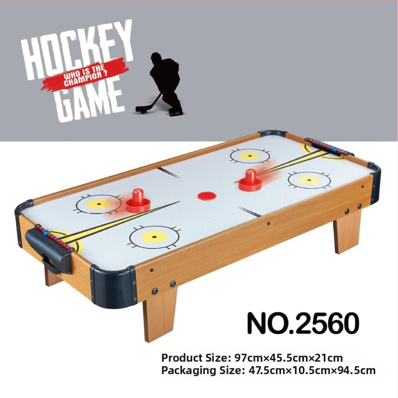 Gyerekeknek szóló asztali hokis játék — oktató jellegű, fa anyagú, két játékos, fejleszti a kéz-szem koordinációját, interaktív játék