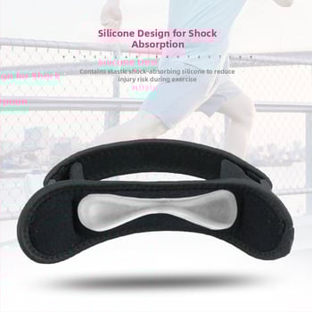 Térdortézis patellával futáshoz és edzéshez, poliészter anyagból, felnőtteknek, kültéri sportokra alkalmas