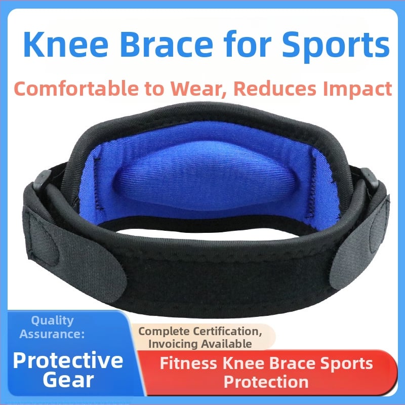 Térdortézis patellával futáshoz és edzéshez, poliészter anyagból, felnőtteknek, kültéri sportokra alkalmas