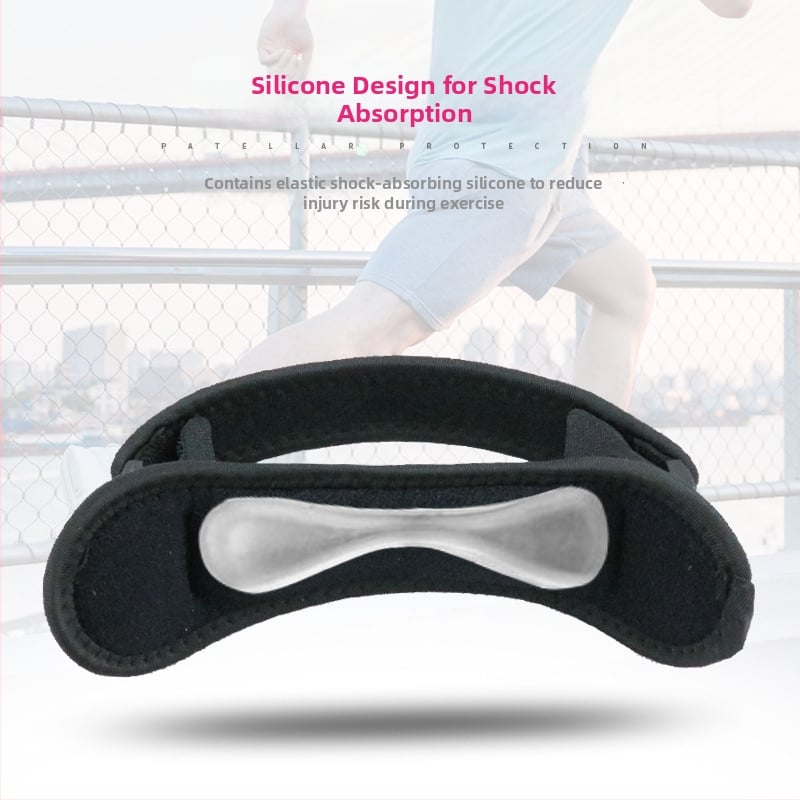 Térdortézis patellával futáshoz és edzéshez, poliészter anyagból, felnőtteknek, kültéri sportokra alkalmas