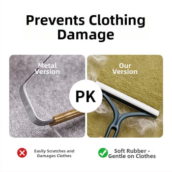 Kabát szőrtelenítő, ívelt fogú fésű, PP anyag, kiskutyák számára