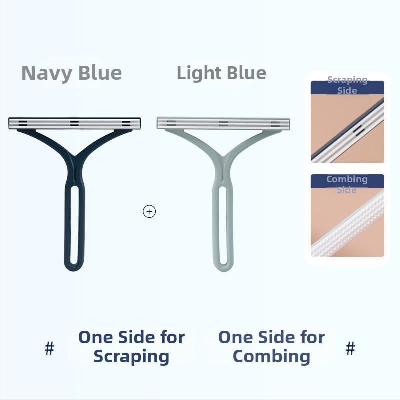 Kabát szőrtelenítő, ívelt fogú fésű, PP anyag, kiskutyák számára