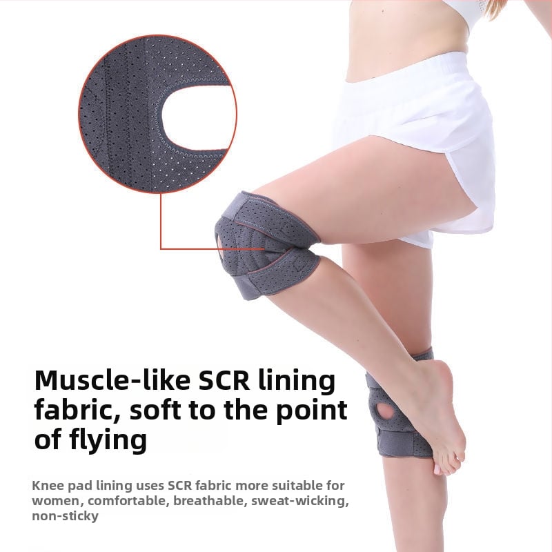 Légáteresztő térdvédő a térdízület védelmére, poliészterből, univerzális felhasználás, ideális hegymászáshoz, kosárlabdához és futáshoz