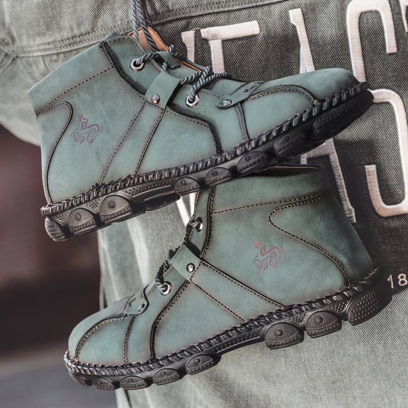 Martin csizma magas szárú platformos – PU felsőrész, gumírozott talp, kerek orr, alacsony sarok 1–3 cm, téli férfi bakancs