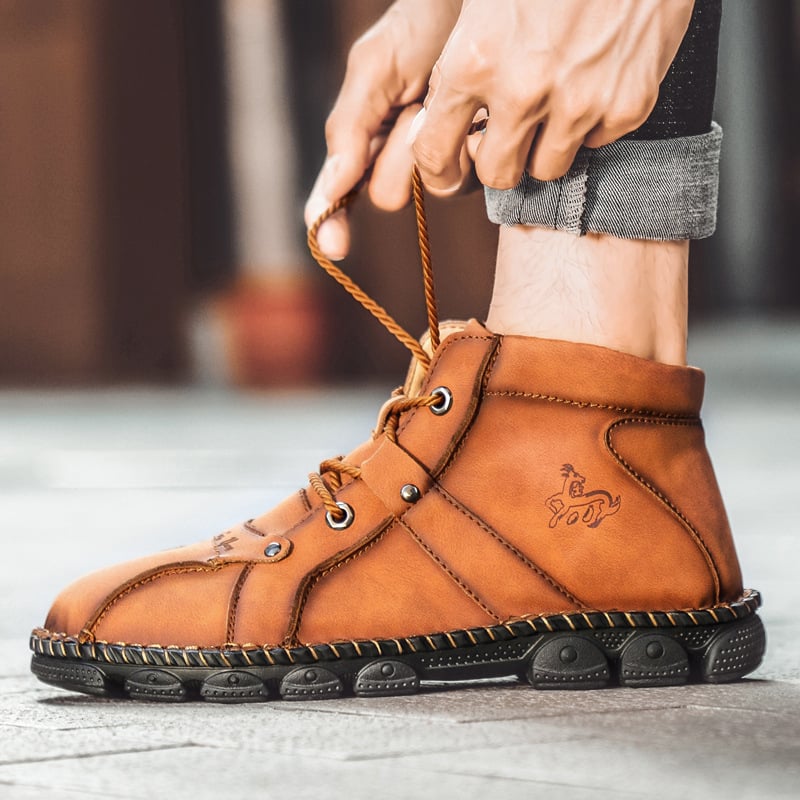 Martin csizma magas szárú platformos – PU felsőrész, gumírozott talp, kerek orr, alacsony sarok 1–3 cm, téli férfi bakancs