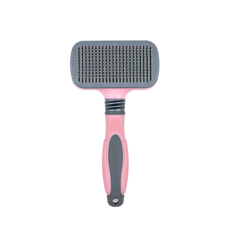 Független márkájú háziállat-öntisztító de-szőrítő kefével macskáknak és kutyáknak, egy gombnyomásos szőrtelenítés, ABS + rozsdamentes acél huzal, XF001 modell