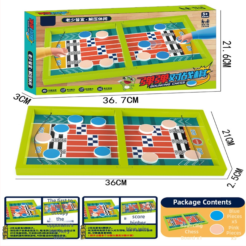 Kétfős asztali társasjáték gyerekeknek – interaktív oktatív játék futballpálya és kilövő mechanizmussal