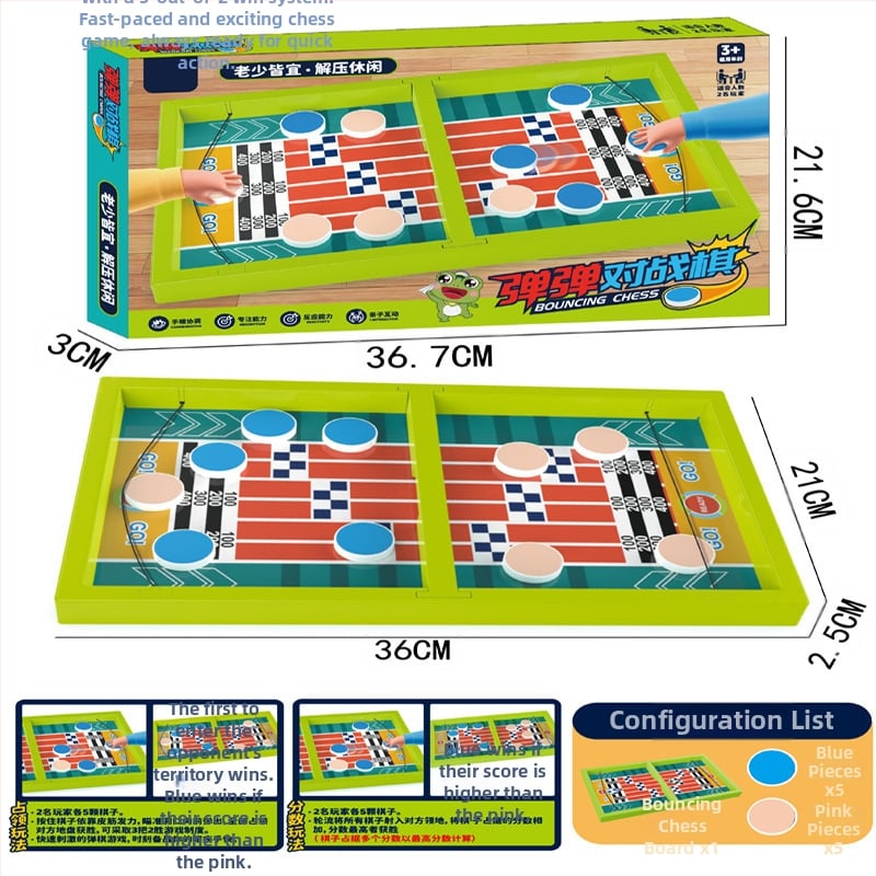 Kétfős asztali társasjáték gyerekeknek – interaktív oktatív játék futballpálya és kilövő mechanizmussal
