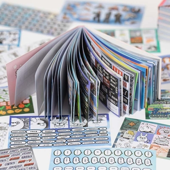 Telefon tok tervezéséhez matricás készlet - Yu xian márka, bevonatos papír, INS stílus, Nyomtatás, 30 darab