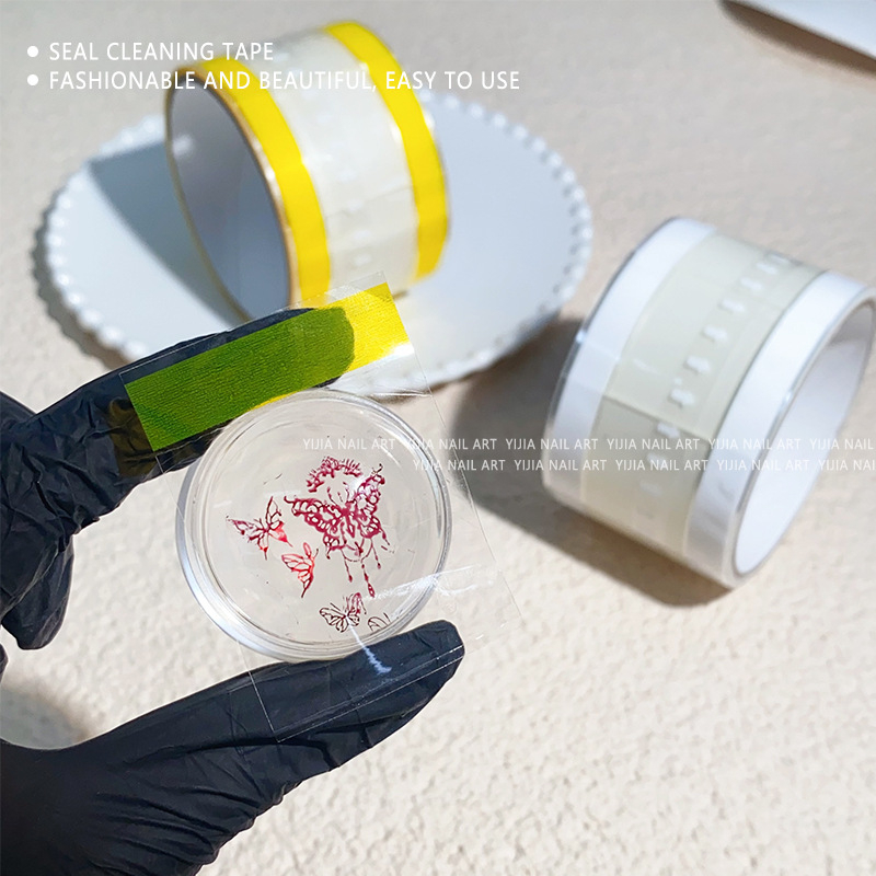 Manikűr pecsét tisztító szalag – egyszer használatos, téphető, műanyag, 1 darab