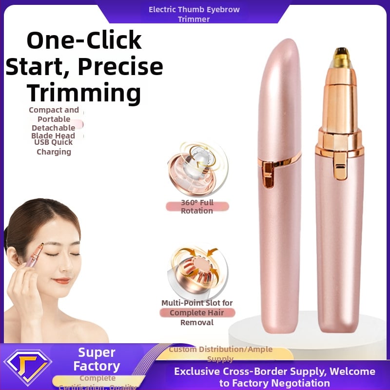 Elektrický zastrihávač obočia – telo z ABS, USB napájanie, umývateľný, tvarovanie obočia