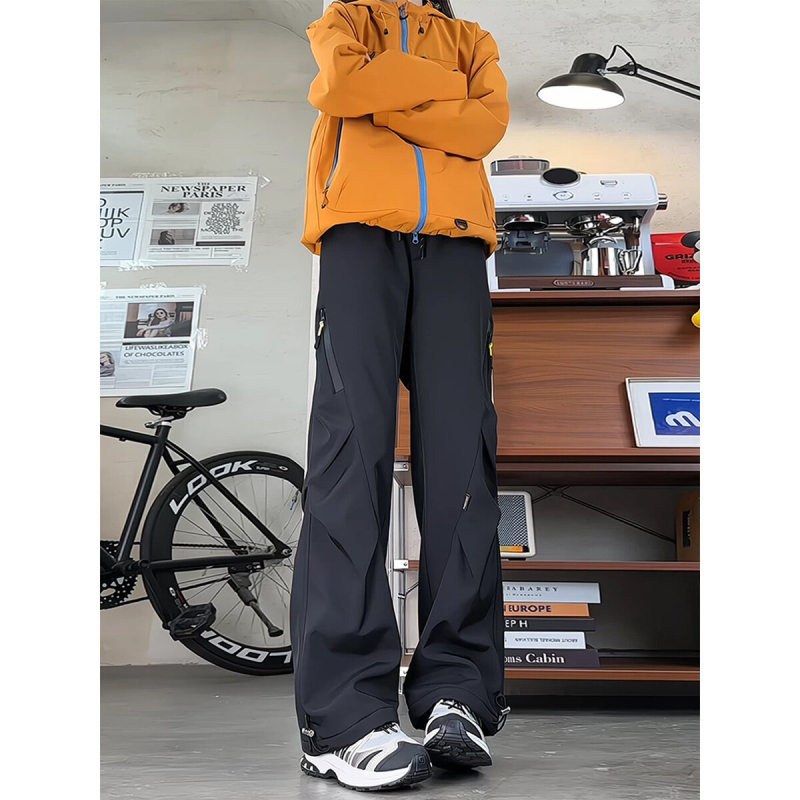 Férfi téli termo nadrág fleece-béléssel extrém hideg (-40°C) esetére, vastag sí- és túranadrág, háromvédelmi funkcióval