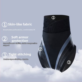 Bokaortézis elasztikus kompresszióval, poliészter rostból, futáshoz, kerékpározáshoz, kosárlabdához és röplabdához