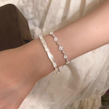 Női Osmanthus virágos karkötő, fém bevonattal, galvanizált, retro stílusú kéz ékszer