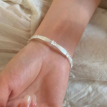 Női Osmanthus virágos karkötő, fém bevonattal, galvanizált, retro stílusú kéz ékszer