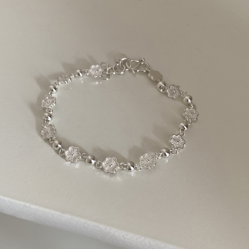 Női Osmanthus virágos karkötő, fém bevonattal, galvanizált, retro stílusú kéz ékszer