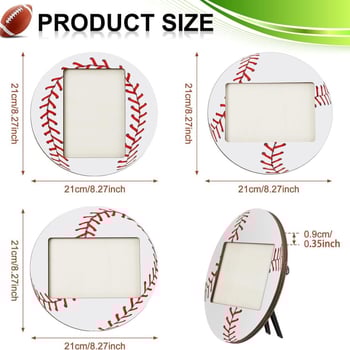 Fából készült baseball témájú sportfotókeret asztali dekorációhoz, otthonra vagy irodába