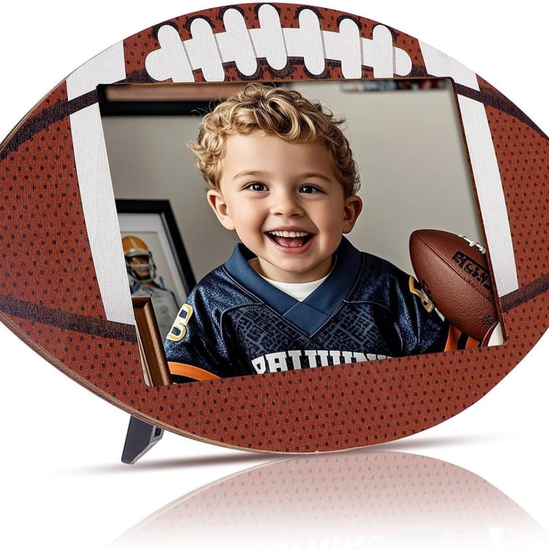 Fából készült baseball témájú sportfotókeret asztali dekorációhoz, otthonra vagy irodába