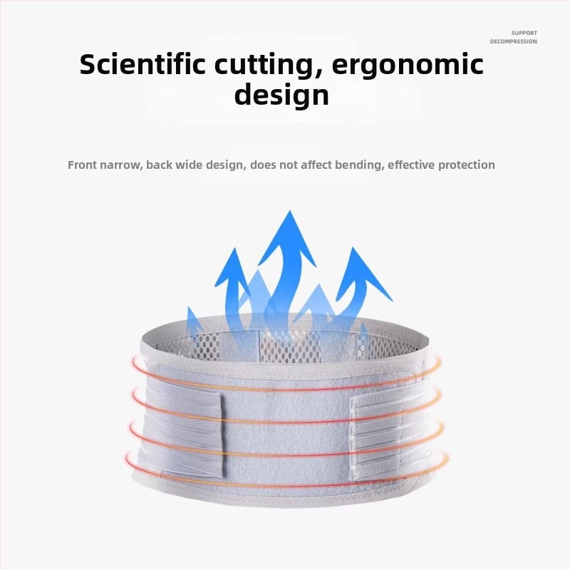 Keskeny, légáteresztő deréköv acéllemez-támogatással és mágneses fűtéssel a dekompresszióhoz – univerzális derékvédő poliészter rostból