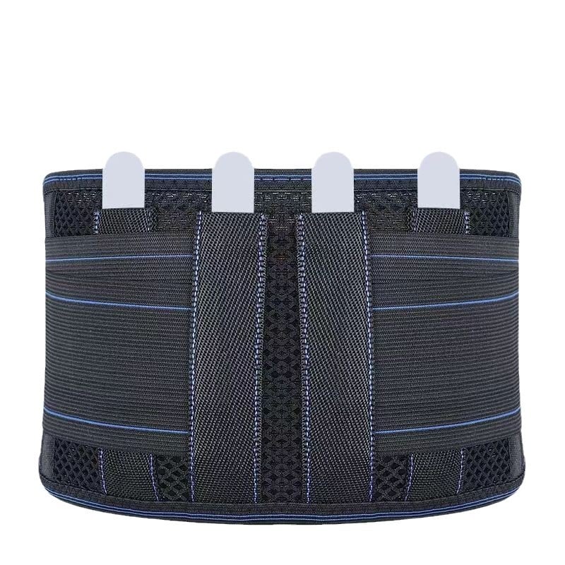 Keskeny, légáteresztő deréköv acéllemez-támogatással és mágneses fűtéssel a dekompresszióhoz – univerzális derékvédő poliészter rostból