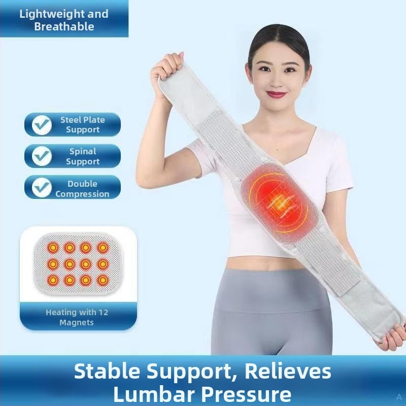 Keskeny, légáteresztő deréköv acéllemez-támogatással és mágneses fűtéssel a dekompresszióhoz – univerzális derékvédő poliészter rostból