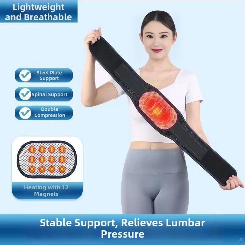 Keskeny, légáteresztő deréköv acéllemez-támogatással és mágneses fűtéssel a dekompresszióhoz – univerzális derékvédő poliészter rostból