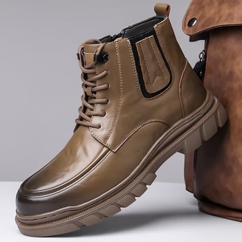 Martin csizmák – Felsőrész: felső réteg marhabőrből; Szár magassága: középső vádlira; Lábujjforma: kör; Talp: gumi; Belső bélés: PU