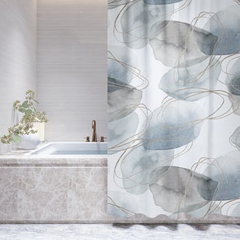 Aotai zuhanyfüggöny – vízálló, modern minimalista stílus, több minta, anyag Chun Yongfang