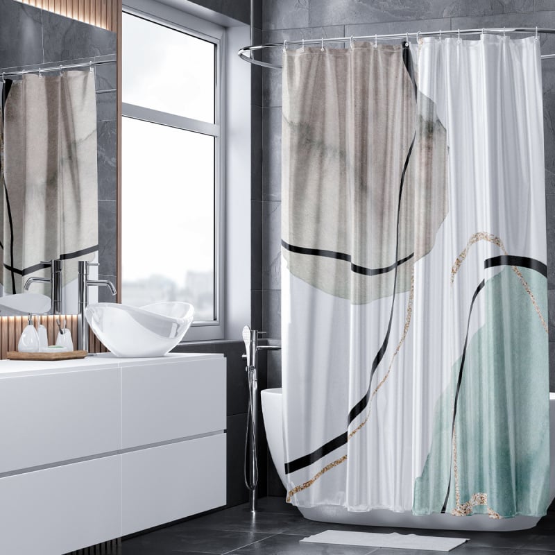 Aotai zuhanyfüggöny – vízálló, modern minimalista stílus, több minta, anyag Chun Yongfang