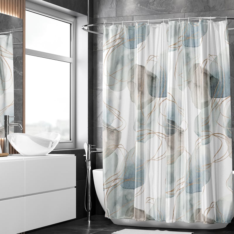 Aotai zuhanyfüggöny – vízálló, modern minimalista stílus, több minta, anyag Chun Yongfang