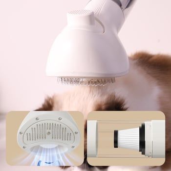 Vezeték nélküli háziállat-gondozó porszívó a szőr eltávolítására — mindent egyben, görbült szőrkefe, ABS burkolat, hosszú szőrű macskáknak