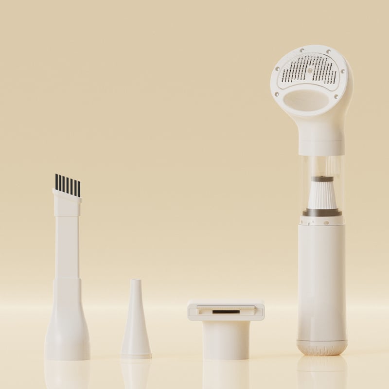 Vezeték nélküli háziállat-gondozó porszívó a szőr eltávolítására — mindent egyben, görbült szőrkefe, ABS burkolat, hosszú szőrű macskáknak