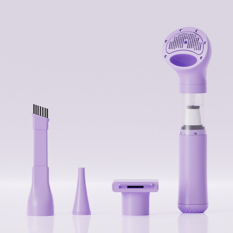 Vezeték nélküli háziállat-gondozó porszívó a szőr eltávolítására — mindent egyben, görbült szőrkefe, ABS burkolat, hosszú szőrű macskáknak