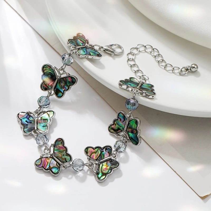 Pillangó karkötő nőknek – ötvözet, elektroplatírozás, női irodai stílus, pillangó forma, kézrevaló kiegészítő