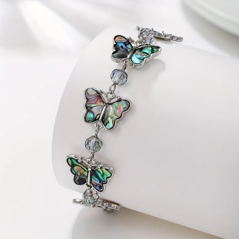 Pillangó karkötő nőknek – ötvözet, elektroplatírozás, női irodai stílus, pillangó forma, kézrevaló kiegészítő