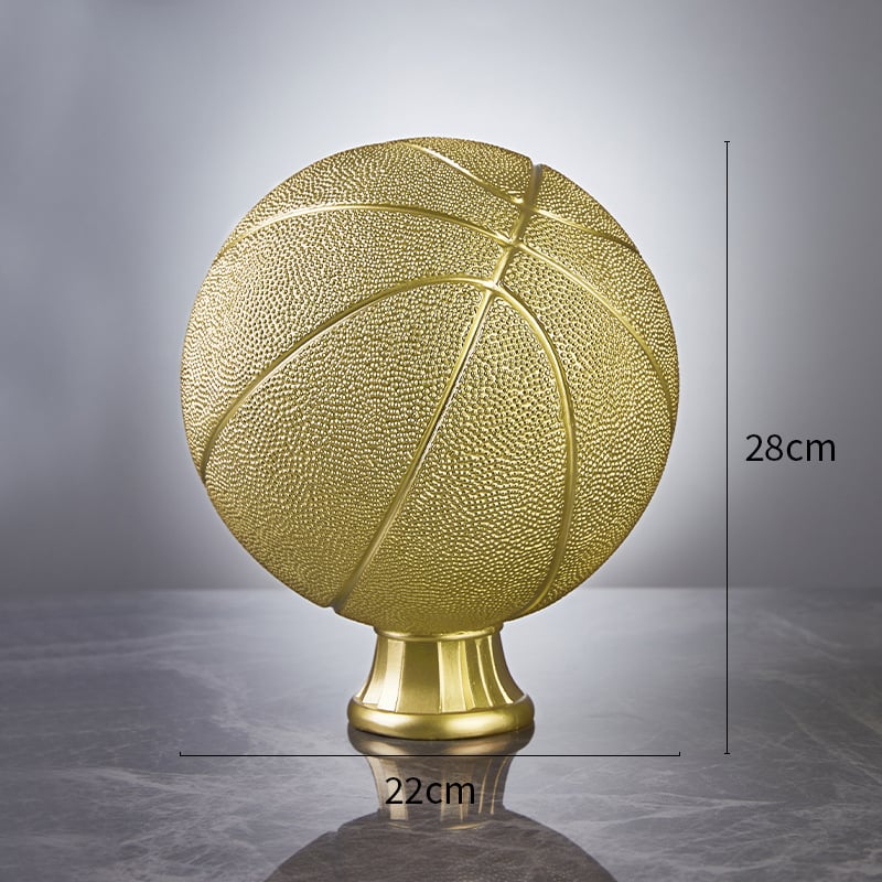 Gyanta karakter-szobor futball- és kosárlabda figurákkal asztali díszítéshez – kreatív dekoráció, ajándék