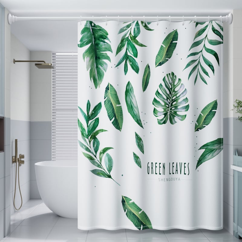 PEVA Zuhanyfüggöny Készlet – Francia Stílus, Vízálló Fürdőszobai Partíciófüggöny és Ajtófüggöny, Szerelés Fúrás Nélkül