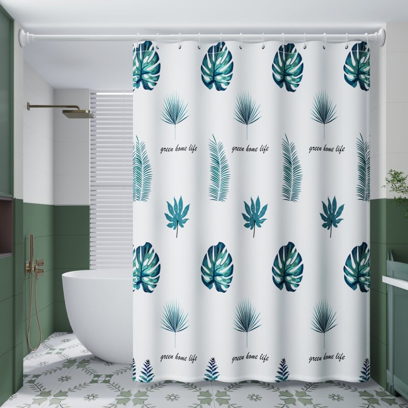 PEVA Zuhanyfüggöny Készlet – Francia Stílus, Vízálló Fürdőszobai Partíciófüggöny és Ajtófüggöny, Szerelés Fúrás Nélkül