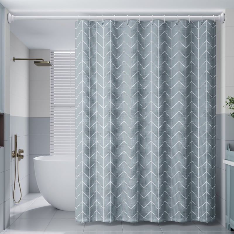 PEVA Zuhanyfüggöny Készlet – Francia Stílus, Vízálló Fürdőszobai Partíciófüggöny és Ajtófüggöny, Szerelés Fúrás Nélkül