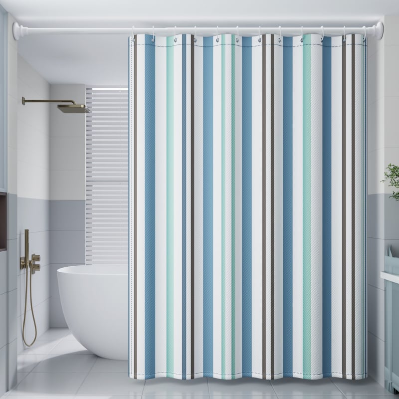 PEVA Zuhanyfüggöny Készlet – Francia Stílus, Vízálló Fürdőszobai Partíciófüggöny és Ajtófüggöny, Szerelés Fúrás Nélkül