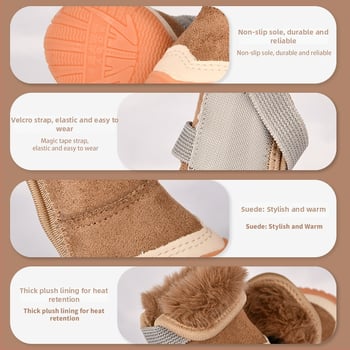 Kutyacipő kutyáknak | Csúszásmentes, Melegen tart, Kopásálló | Anyag: suede; Célközönség: kutyák; Funkciók: csúszásgátló, melegen tart, kopásálló