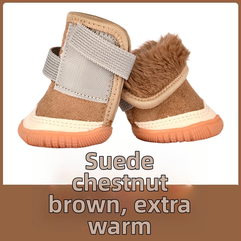 Kutyacipő kutyáknak | Csúszásmentes, Melegen tart, Kopásálló | Anyag: suede; Célközönség: kutyák; Funkciók: csúszásgátló, melegen tart, kopásálló