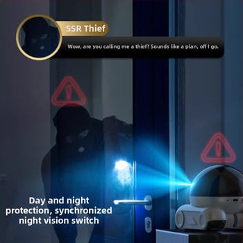 Okos kamera, 3MP/2K felbontás, beltéri használat, 5V tápellátás, IR tartomány 30m, riasztási funkció