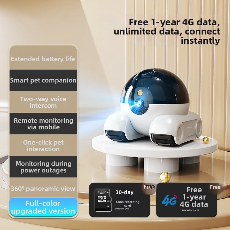 Okos kamera, 3MP/2K felbontás, beltéri használat, 5V tápellátás, IR tartomány 30m, riasztási funkció